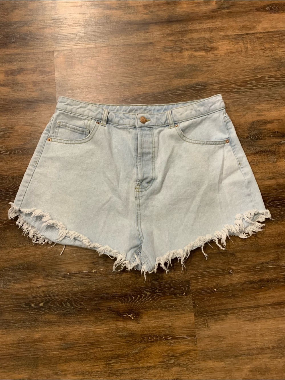 wild fable Light Wash Frayed Hem Denim Shorts